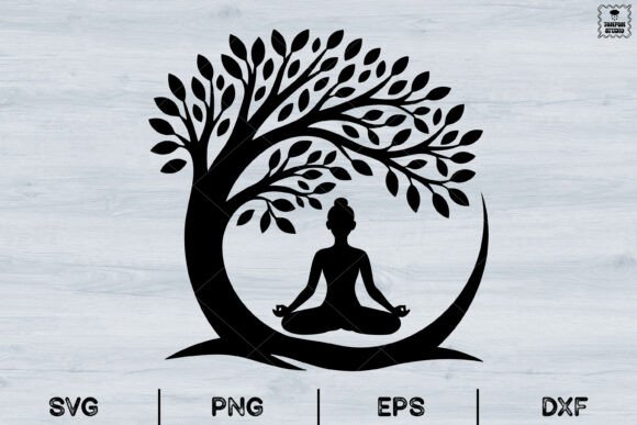 Download Buddha Yoga Tree Svg, Boho Svg - Tree Collection