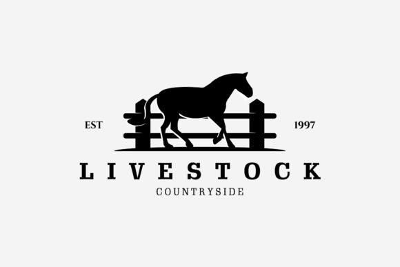 Download Livestock Farm Horse Retro Logo Vintage - Logo Collection