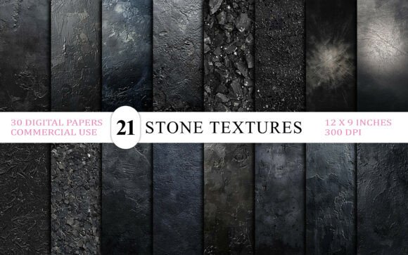 Download Industrial Black &amp; Stone Texture Bg - Stone Collection