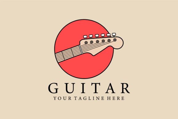 Download Guitar Vintage Logo, Icon and Symbol - Logo Collection