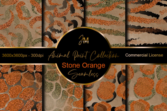 Download Animal Print - Stone Orange - Stone Collection