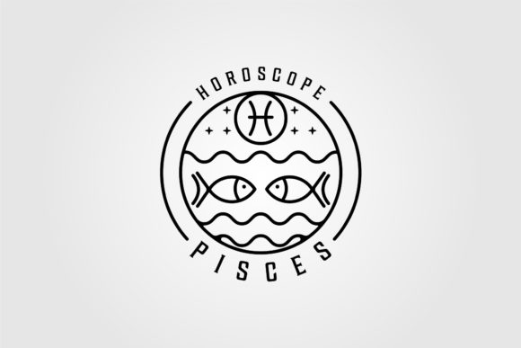 Download Fish Zodiac of Pisces Logo Line Art - Logo Collection