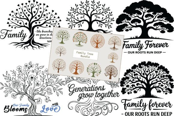 Download Family Tree Quote Bundle – 40 Designs - Design Collection