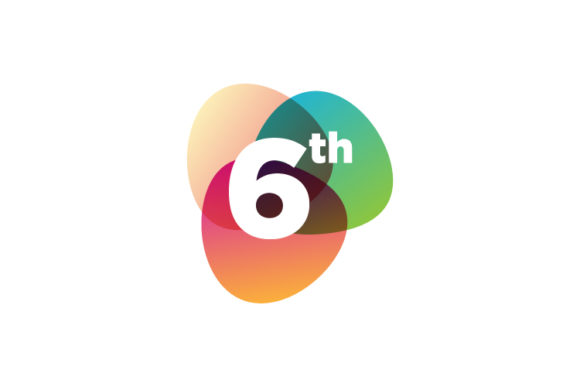 Download Number Sixth Logo Colorful Design Vector - Logo Collection