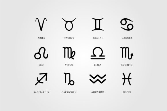 Download Set of Zodiac Horoscope Logo Line Art - Logo Collection