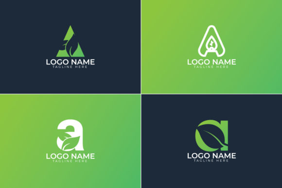 Download Letter a with Leaf Logo Set - Logo Collection