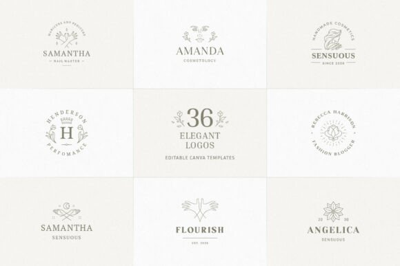 Download 36 Elegant Logo Templates | Canva - Logo template Collection