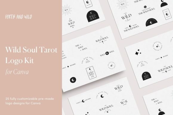 Download Wild Tarot Modern Canva Logo Kit - Logo Collection