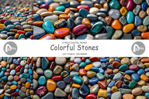 Download Digital Paper Colorful Stones - Stone Collection