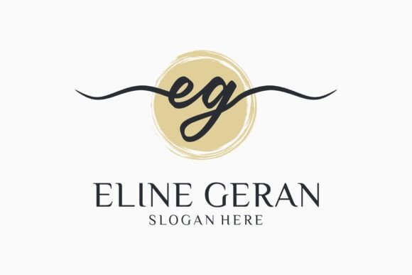 Download Letter E G Handwritten Feminine Logo - Logo Collection