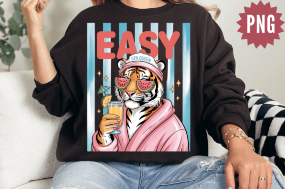 Download Tiger Spa Relax Summer Drink PNG Design - Design Collection