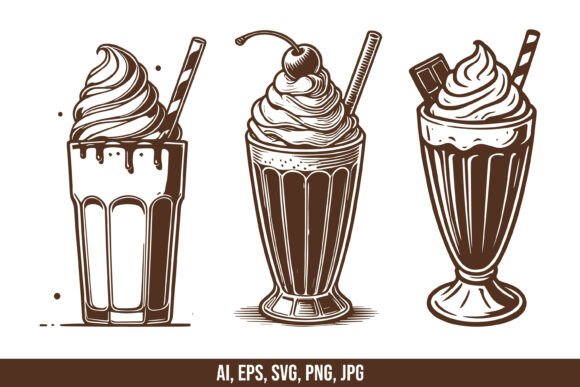 Download Milkshake Vector Design Bundle - Design Collection