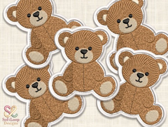 Download TEDDY BEAR Patch Embroidery Design - Design Collection