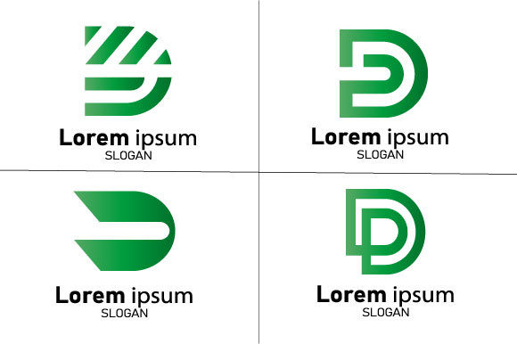 Download D Letter Monogram Logo Set - Logo Collection