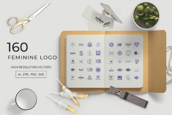 Download 160 FEMININE LOGO SET - Logo Collection