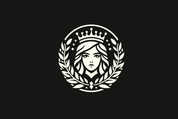 Download The Elegant Royal Queen Badge Retro Logo - Logo Collection