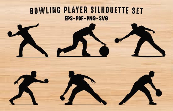 Download Male Bowler Silhouette Black Clipart Set - Male Collection