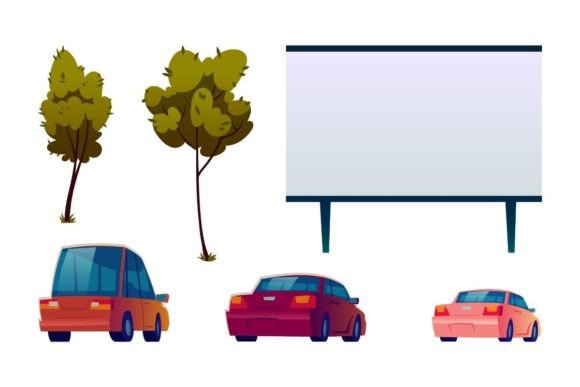 Download Car Street Cinema Isolated Elements - Tree Collection