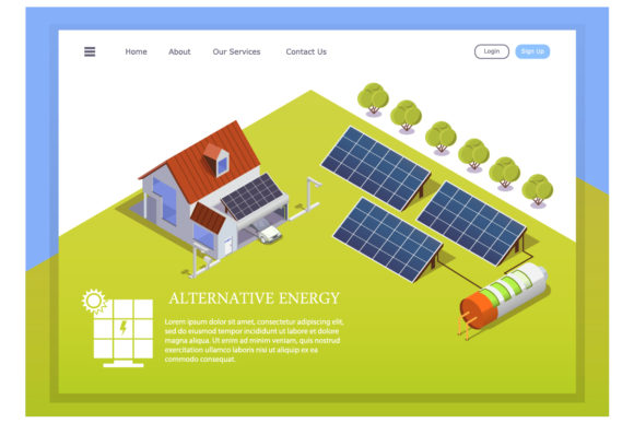 Download Vector Isometric Alternative Energy - Alternative Collection