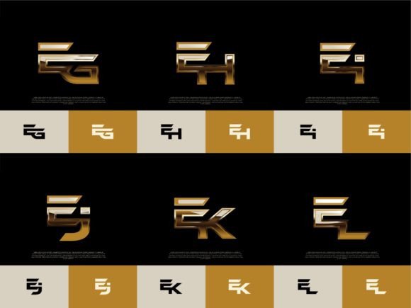 Download 6 Sets of EG-EL Initials Luxury Logos - Logo Collection