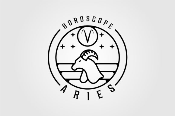Download Goat Zodiac of Aries Logo Line Art - Logo Collection