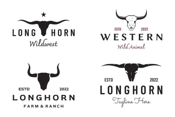 Download Bull Head Vintage Retro Logo Design. - Logo Collection