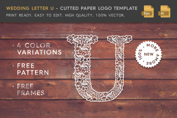 Download Wedding Letter U - Logo Template - Logo template Collection