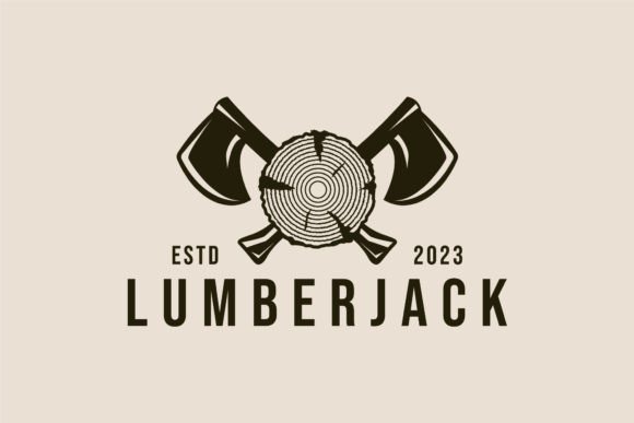 Download Hand Ax Lumberjack Vintage Logo, Icon - Logo Collection