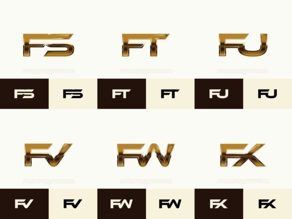 Download 6 Sets of FS-FX Initials Luxury Logos - Logo Collection