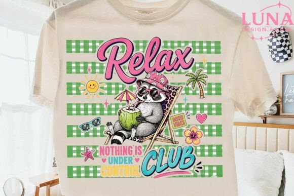 Download Relax Club Raccoon Summer PNG Clipart - Club Collection