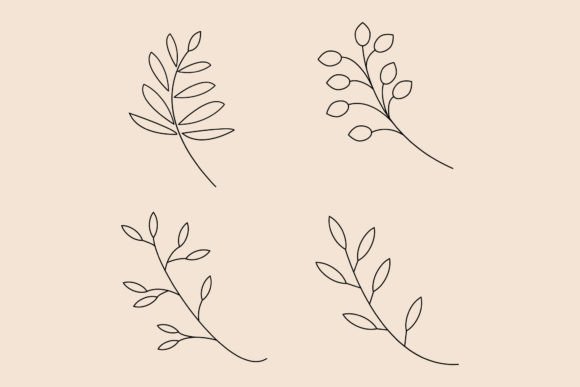 Download Set Icon Leaf Icon Logo Line Art Vector - Logo Collection
