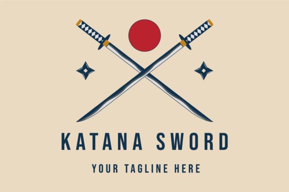 Download Katana Sword Japanese Vintage Logo - Logo Collection