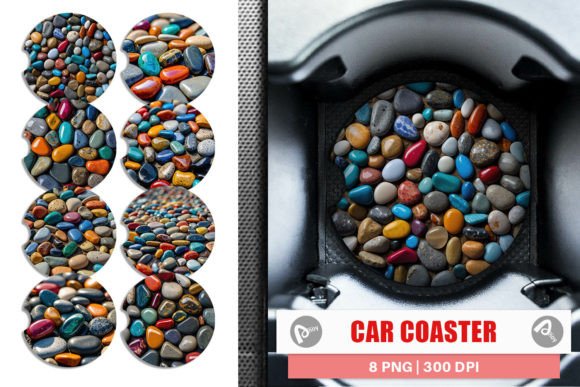 Download Car Coaster Colorful Stones - Stone Collection