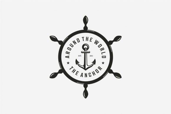 Download Emblem Anchor Cruise Vintage Retro Logo - Logo Collection